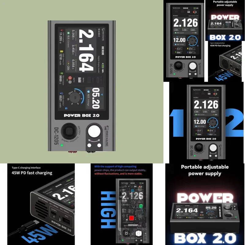 

MECHANIC DC-1205 Power Box 2.0 Laboratory Workbench Portable Adjustable Power Output Is Stable For Electronic Maintenance.