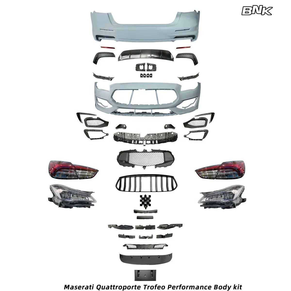 Newest Front Rear Bumper bodykit For Maserati Quattroporte Trofeo Parts Body Kits Headlights Taillight