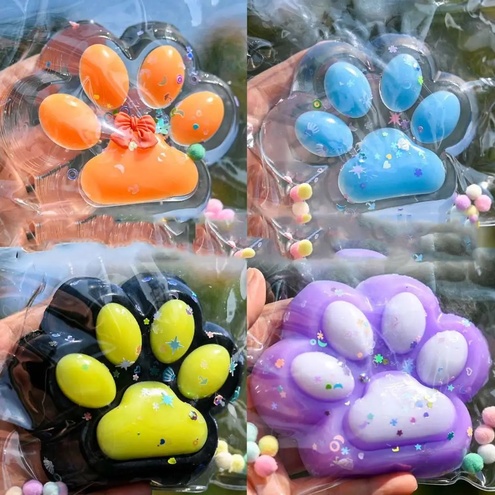 Super Large Cat Paw Squeeze Toy Plush Cat Paws Flocking Cartoon Fidget Toy 12.5cm Soft Cat Paw Pinch Toy Kids Tricky Doll