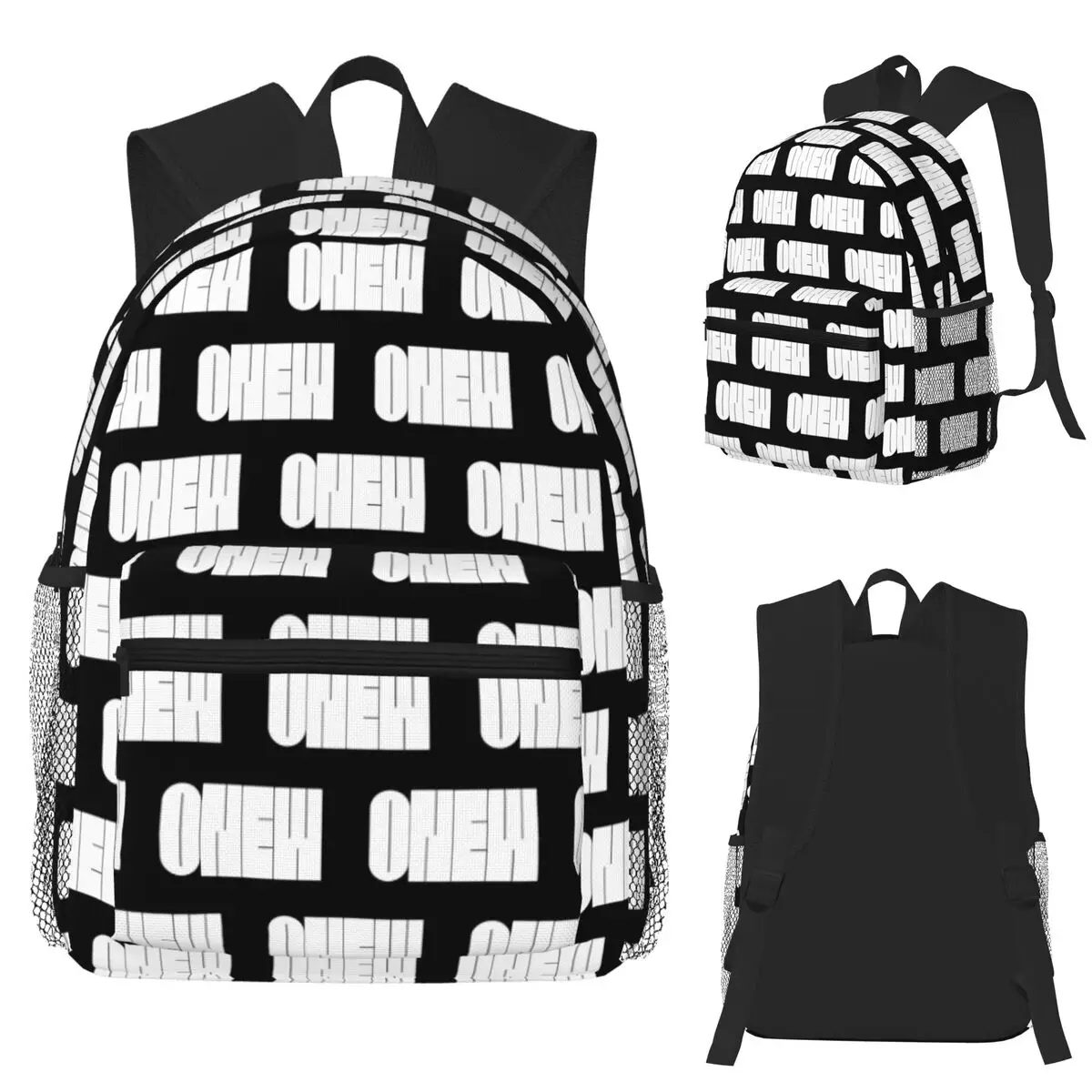 

SHINee Onew Percent Student Backpack School Bag Hiking Travel Daypack for Men Women Bookbag Shoulder Bags