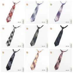 Fashion Lazy JK Ties Women Plaid Neck Tie Girls Japanese Style for Jk Uniform Cute Necktie Plaid Uniform School Accessories