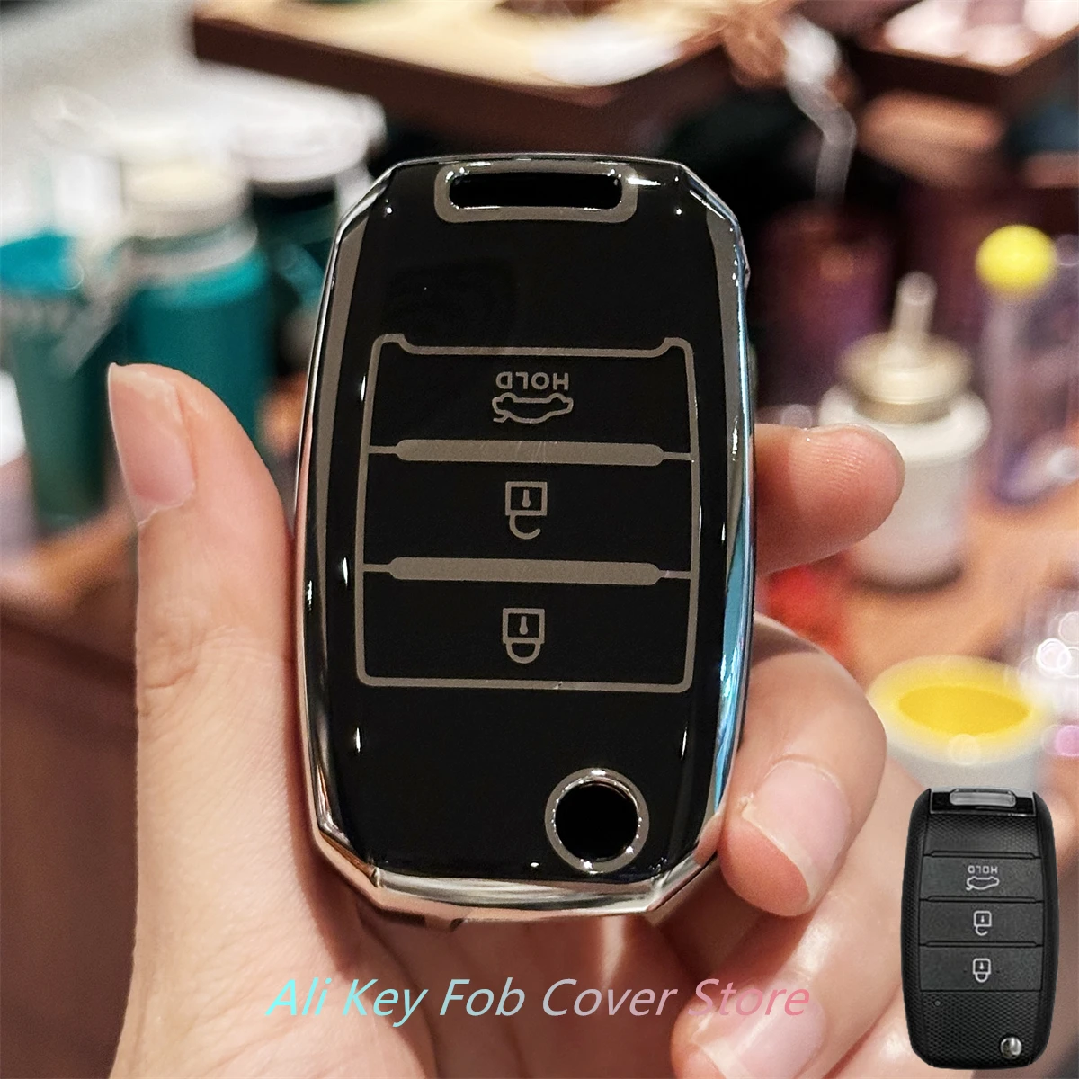 Key Fob Cover for KIA RIO 3 K2 Ceed Cerato K3 K5 Sorento Sportage Soul K4 Picanto Optima Forte Stinger Keyring Car Keychain