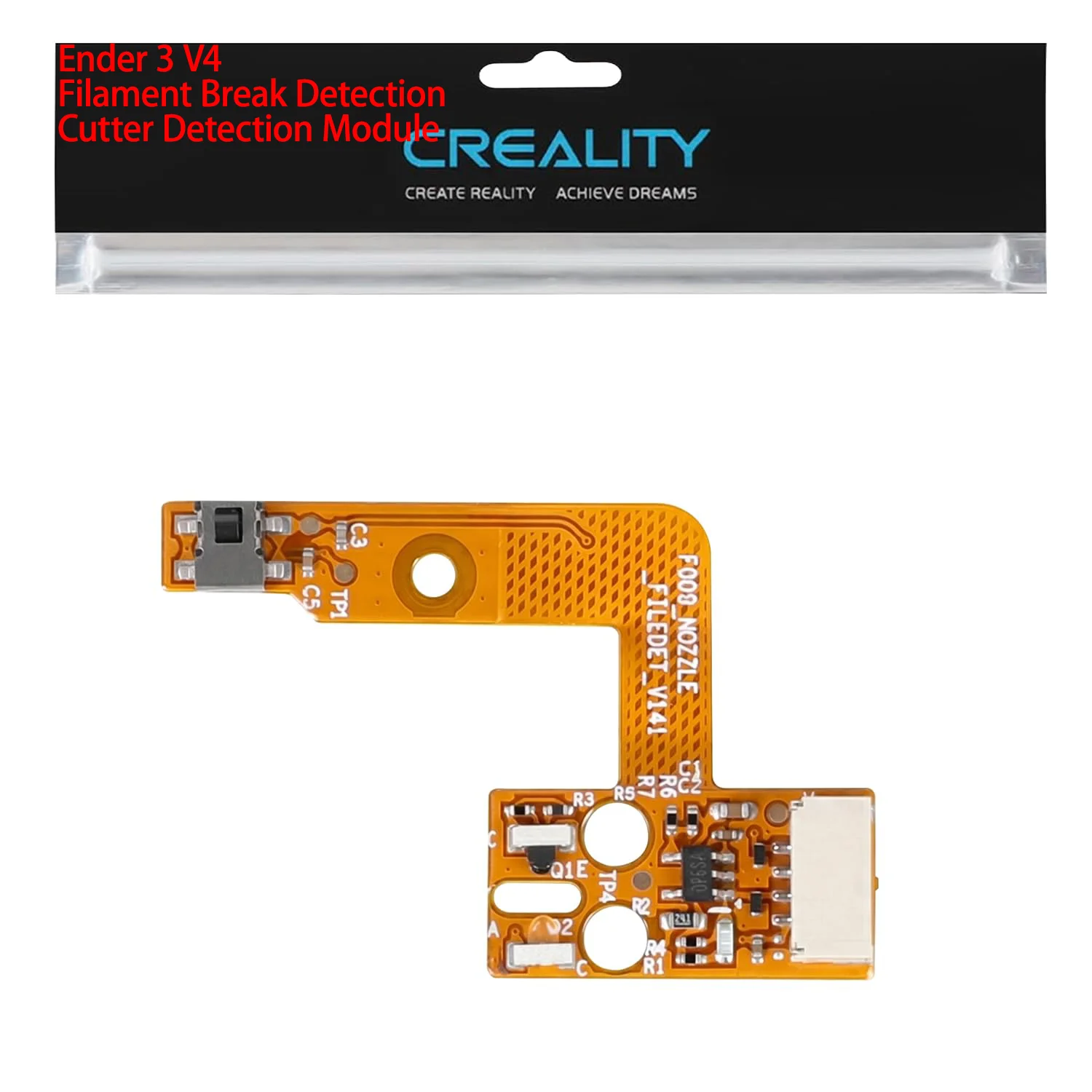Creality Official Ender 3 V4 Filament Break Detection and Cutter Detection Module, Filament Sensor Board Dual Function Sensor