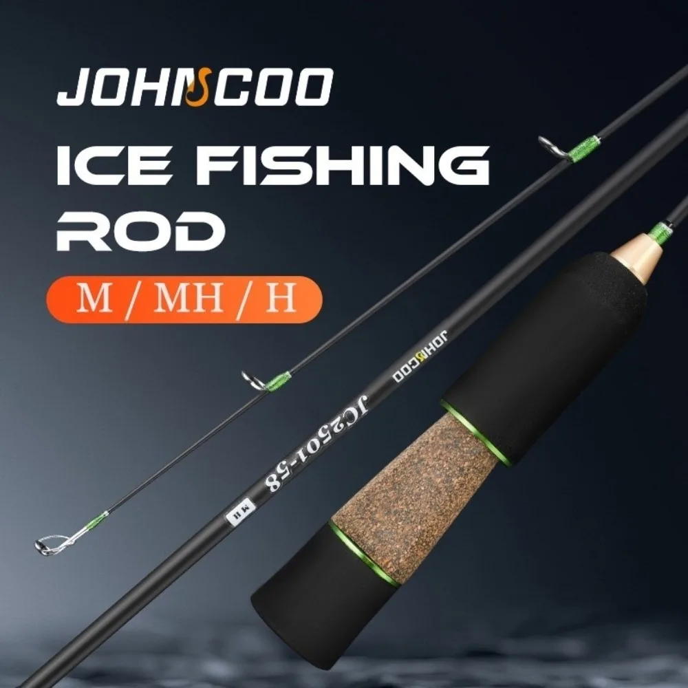 خفيفة تصميم الشتاء الجليد الصيد رود الغزل نوع 2 قسم خفيفة قصبة صيد خشبية 58 سنتيمتر طول الغزل قضيب الجليد الصيد #2