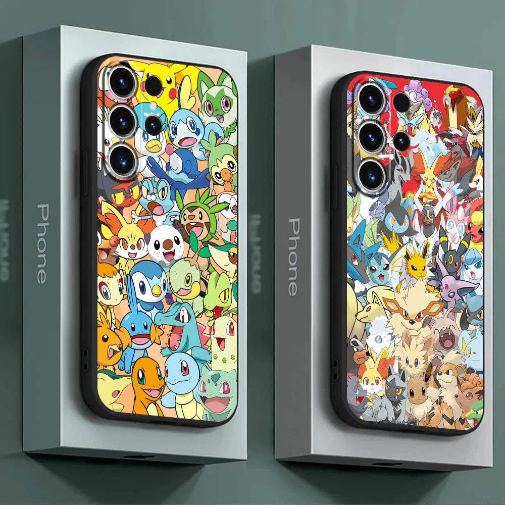 Case For Samsung Galaxy S24 S23 Ultra S22 Plus S20 FE S21 S10 5G Lite S10e S9 S8 Luxury Soft Phone Cover Pikachu Pokemon Cartoon