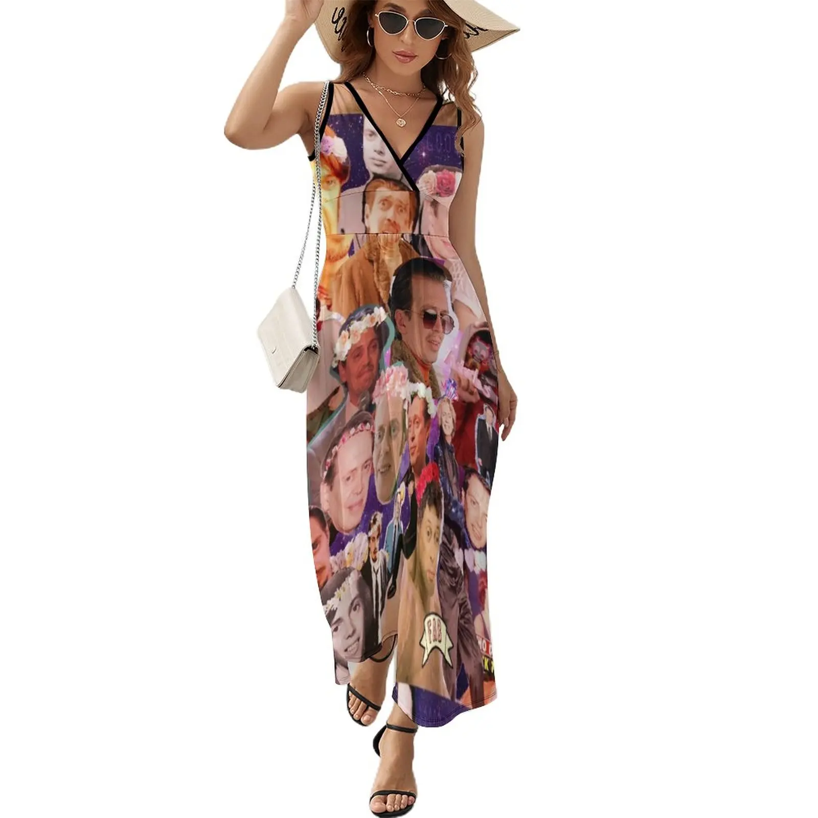 

Steve Buscemi Galaxy Collage Sleeveless Dress beach outfits for women luxury evening dresses 2024 long sleeve dress