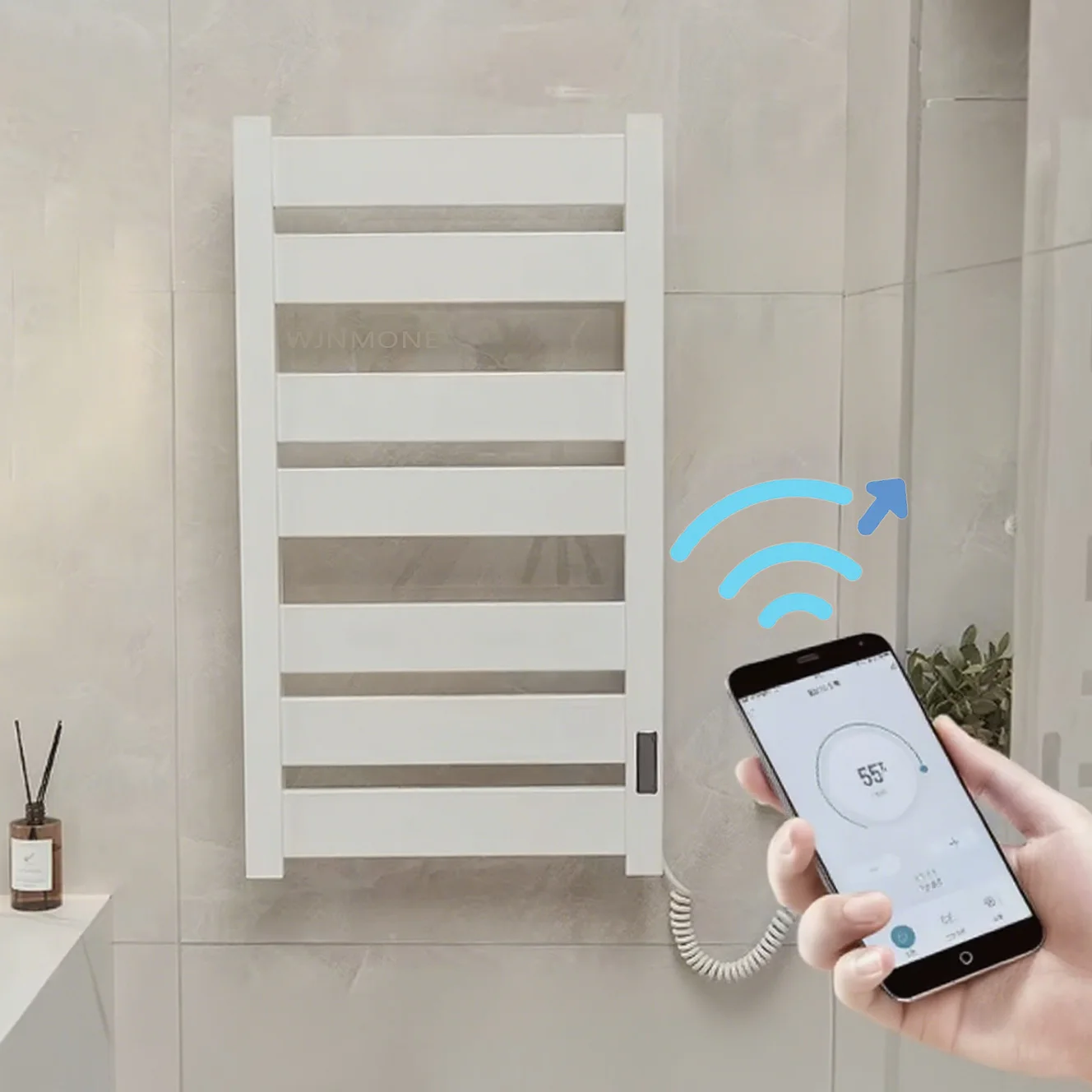 

Modern Luxury Smart Wifi Constant Temperature WIFI Electric Towel Rack Bath Towel Heater for Bathroom Hotel Towel Warmer Dryerpr