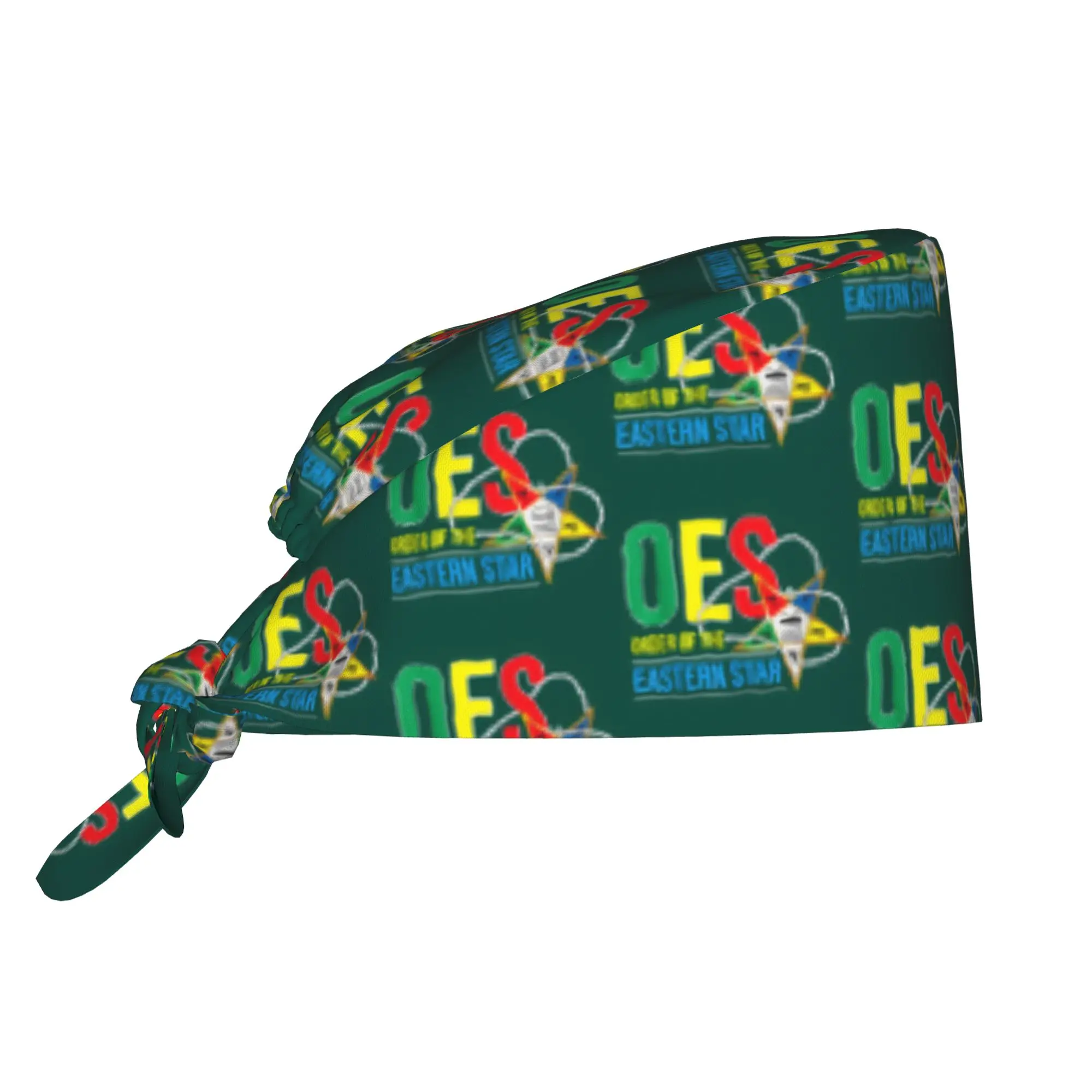 OES Order Of The Eastern Star Logo Medical Staff Scrubs Hat Women Men  For Chef Hat Scrub Caps