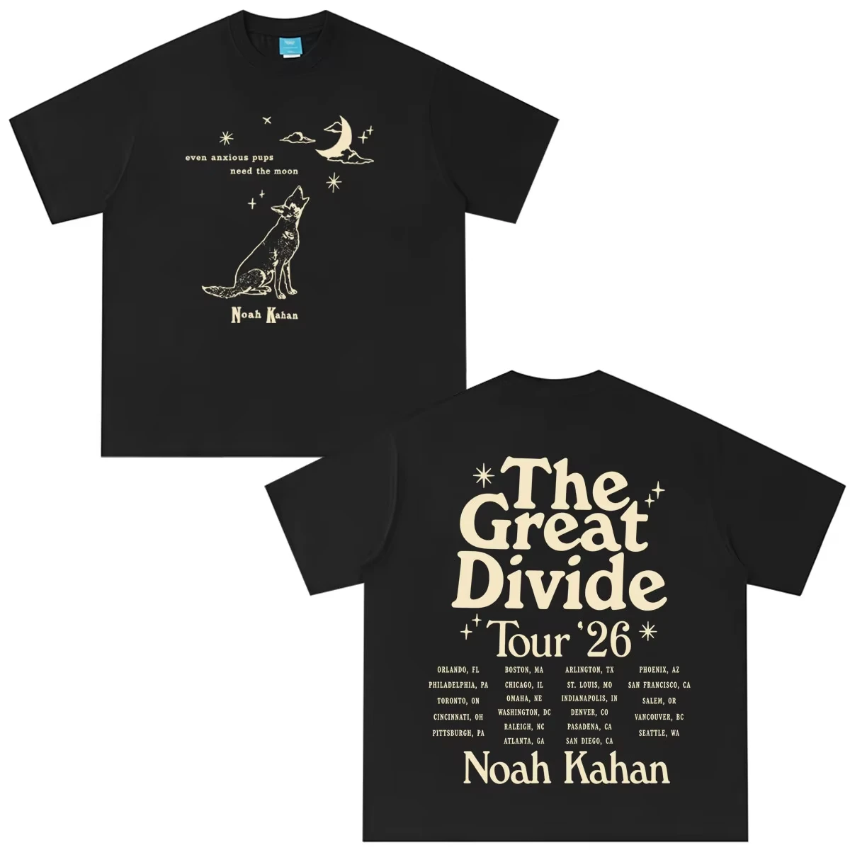 Noah Kahan The Great Divide Tour 2026 Merch TShirt 100%Cotton Men's Women's Popular Oversized Fashion Tshirt Streetwear Fan Gift