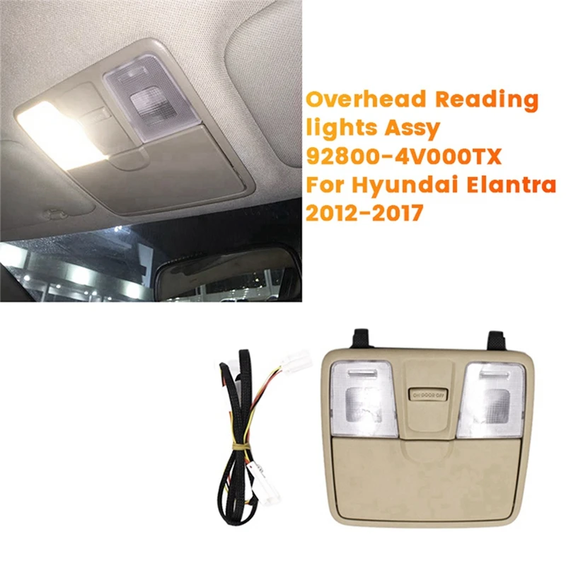 

Car Overhead Lamp Console Reading Lights Assy 92800-4V000TX For Hyundai Elantra 2012-2017 Glasses Box Map Roof Light