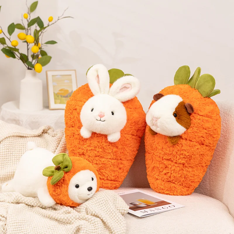 

Kawaii Rabbit Plush Stuffed Toys Carrot Rabbit Persimmon Bear Sleeping Pillow Cushion Doll Birthday Gifts