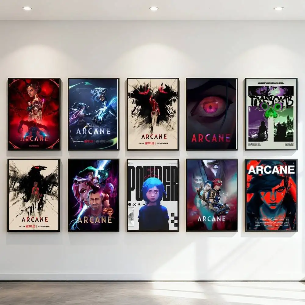 GAME TV MOVIE Arcane Poster Art Print Anime Style Home Decor Ideal Gift Perfect Room Decor