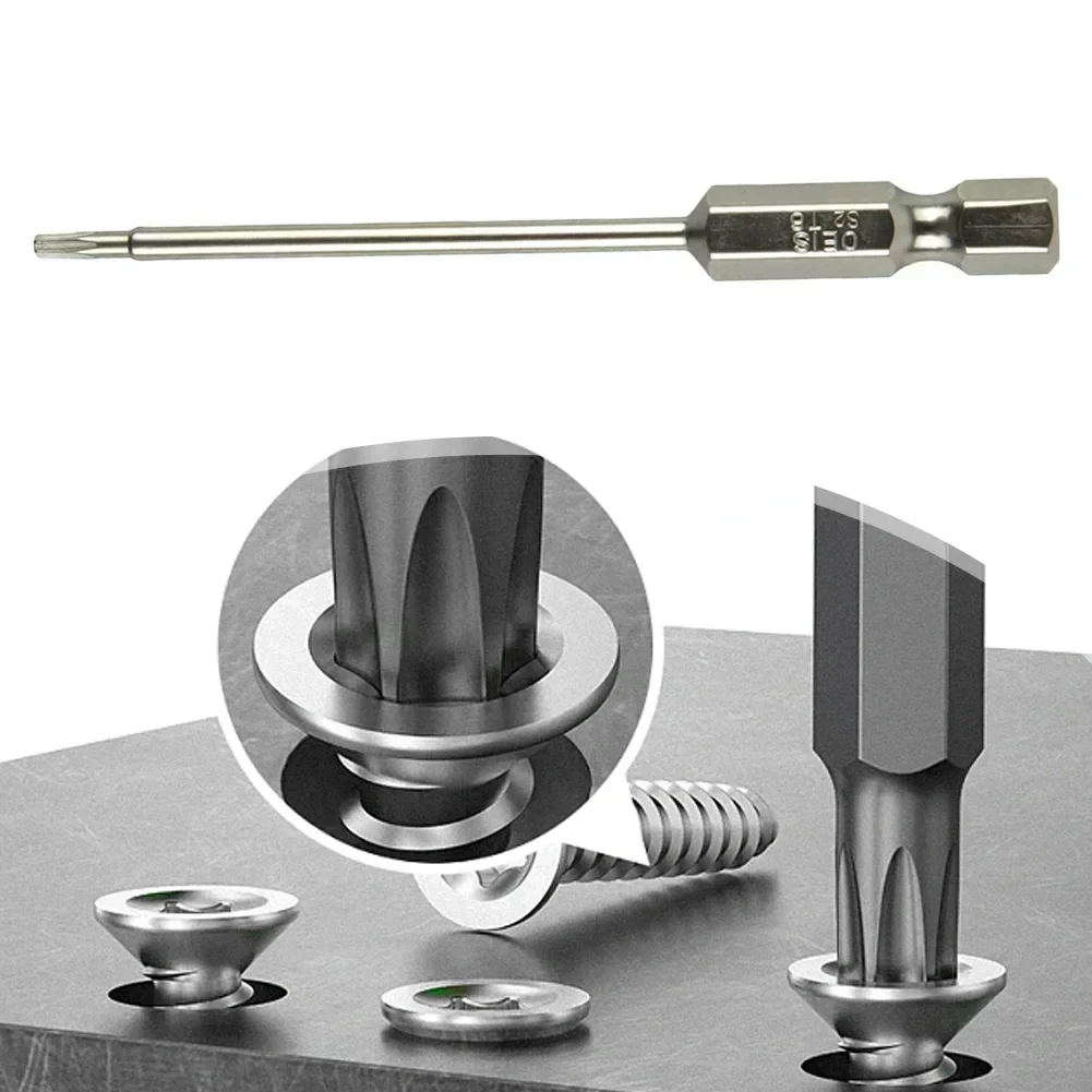 Accessories Screwdriver Hand Tools Silver T6-T40 Magnetic Magnetisch Silber Electroplating Exact Screw Unscrew