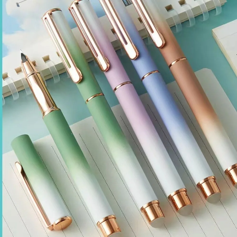 High Quality 0.38mm Tip Fountain Pen Replaceable Ink Sac Colorful Gel Pen Erasable Calligraphy Ink Pens Writing Drawing Tool
