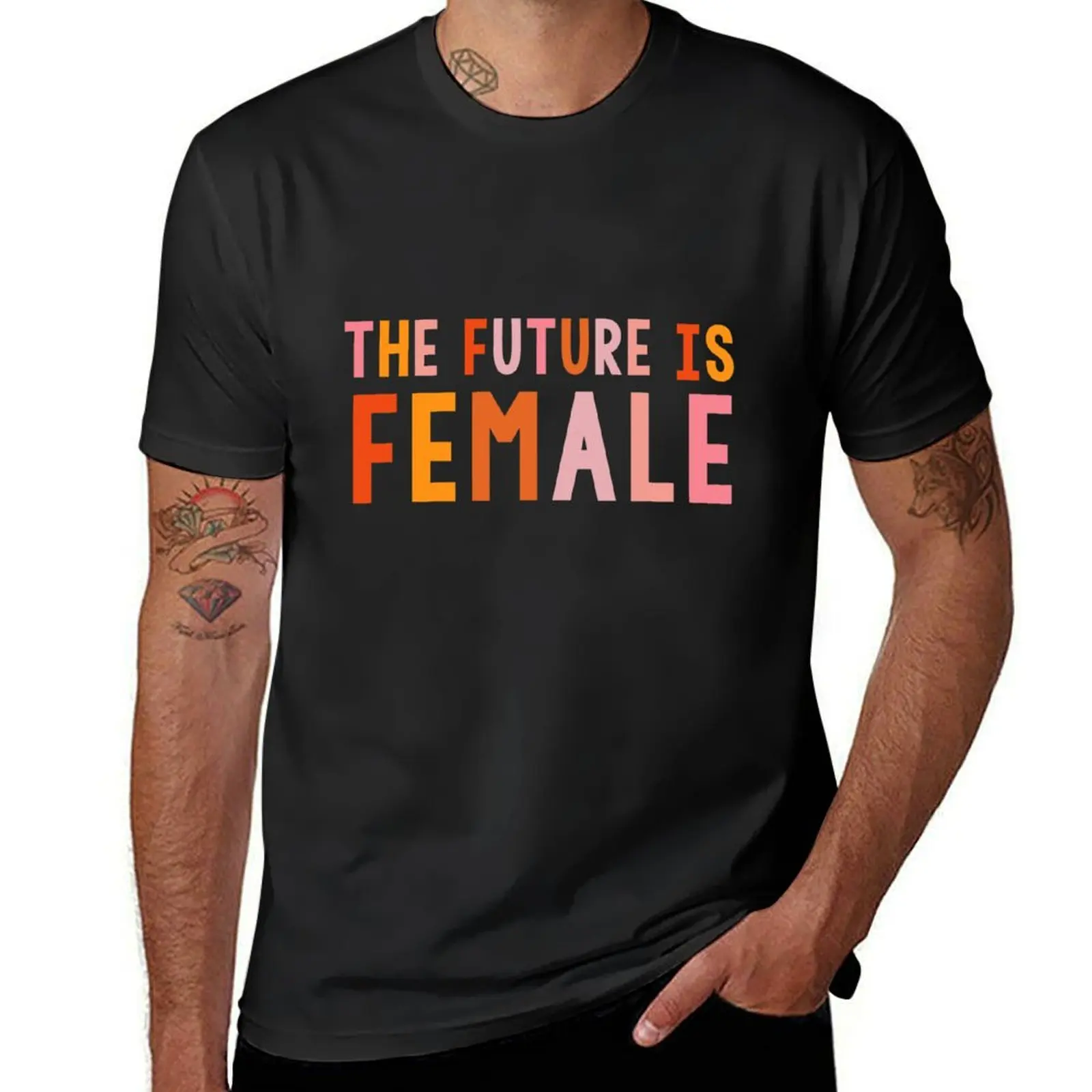 the future is female T-Shirt for a boy graphics mens t shirt