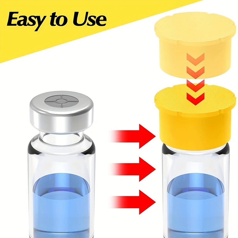 12Pcs Removable Caps For 3ml/5ml Insulin Bottles Glass Vials Leakproof Dustproof Lids For Laboratory Scientific Sample Storage