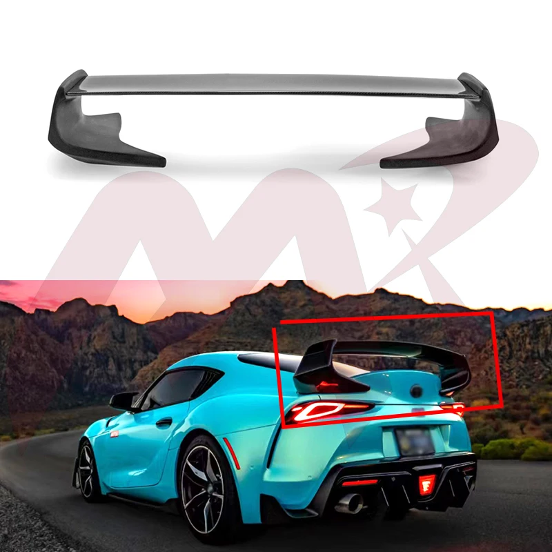 

For Toyota SUPRA A90 2019-2021 high quality Carbon Fiber Rear Roof Spoiler Wing Trunk Lip Boot Cover Car Styling