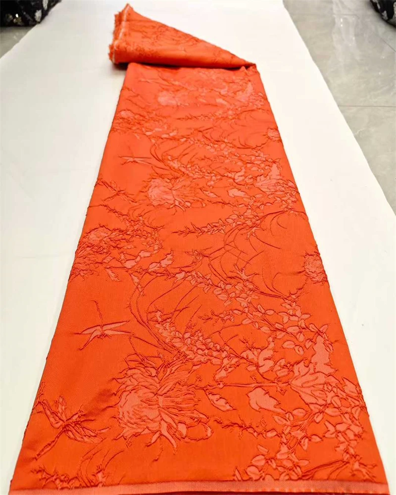 Tela de encaje brocado, tela de Damasco africano, tela de encaje Jacquard de alta calidad, costura elegante para vestidos de fiesta de mujer,