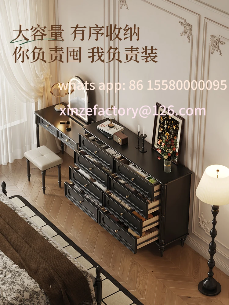 

Customizable American retro solid wood eight-bucket cabinet