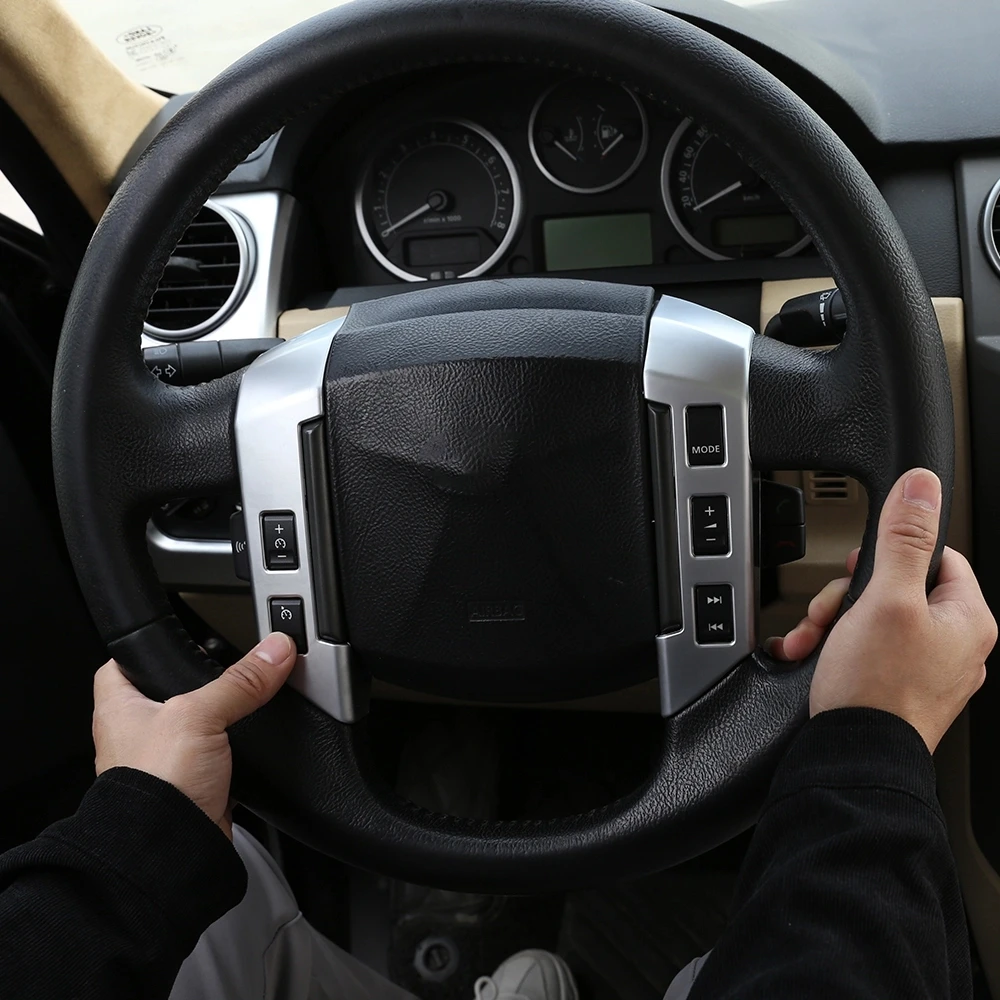 

Car Steering Wheel Frame Decoration Sticker For Land Rover Discovery 3 LR3 2004-2009, Freelander 2 07-12, RR Sport 2005-2009