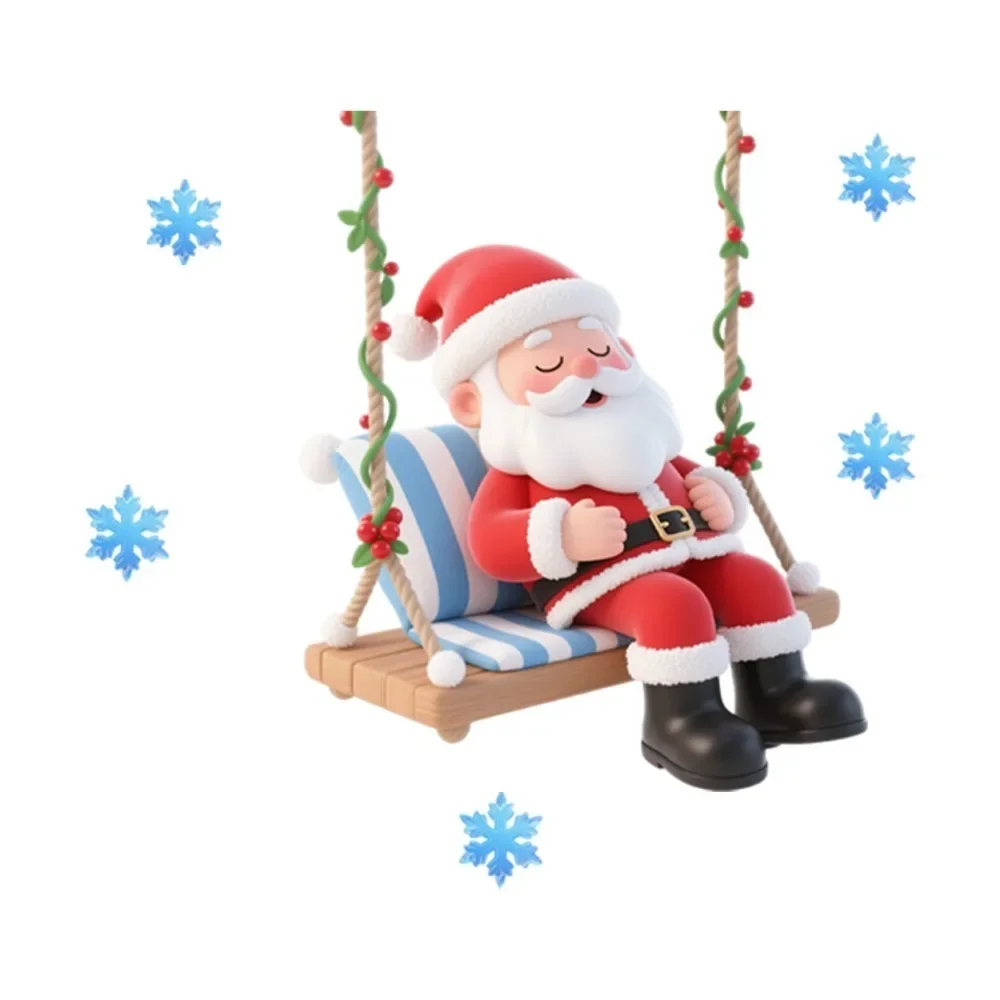 1Pcs Cartoon Santa Swing Switch Wall Sticker Removable PVC Socket Decal Merry Christmas Home Bedroom Outlet Decor 2027 New Year