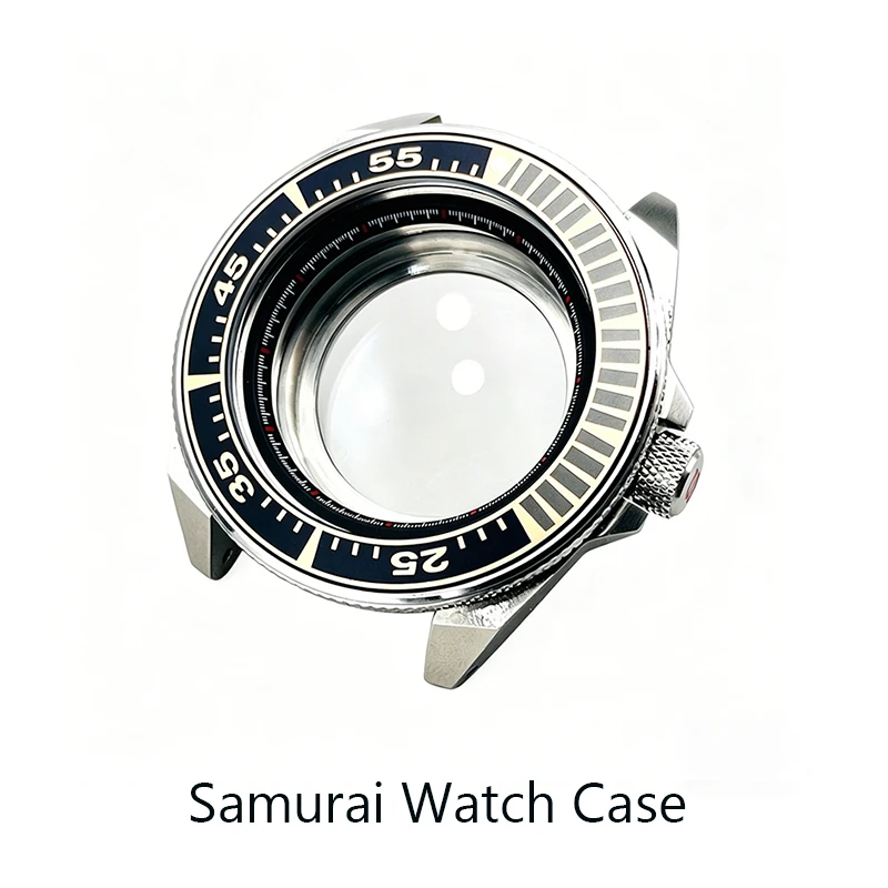 

Металлический корпус для дайверских часов Mod Silver 45 мм, серия King Samurai, с металлическим безелем, совместим с Seiko NH36 NH35, запасные части для часов