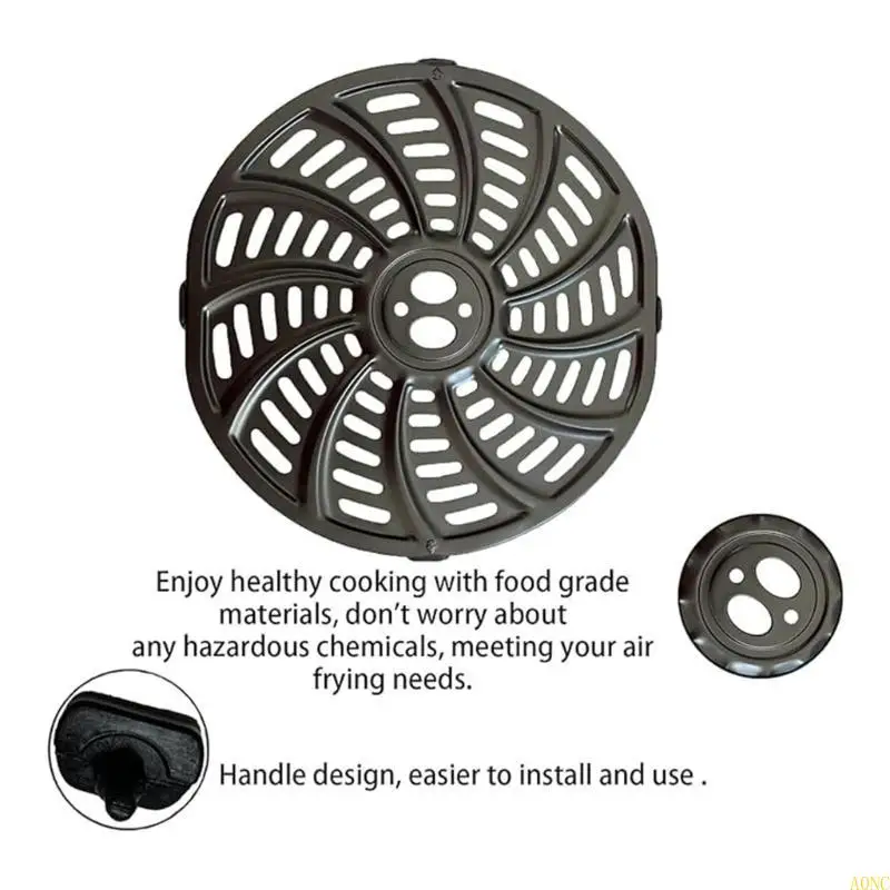 A0NC Air Fryer Tray Play Plate Многофункциональный металлический инструмент для приготовления пищи для модели 6QT