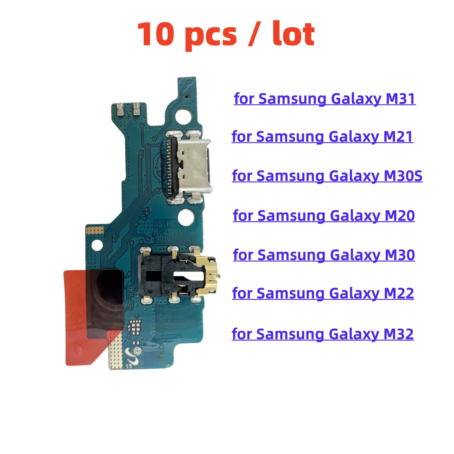 

10 шт./партия, USB-разъём для зарядки Samsung Galaxy M31 M21 M30 M30S M20 M22 M32