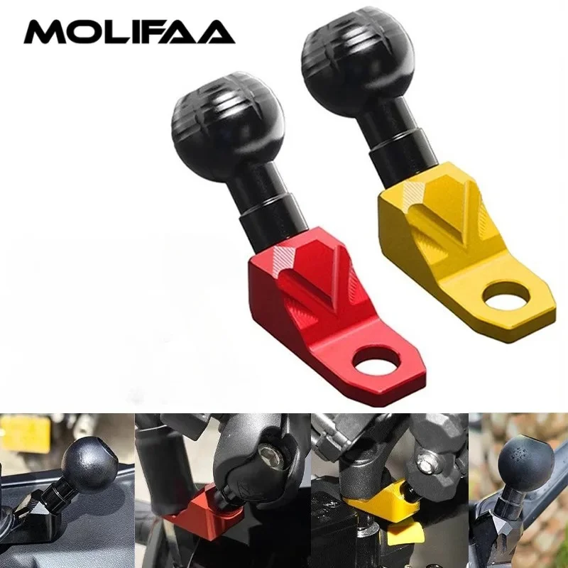 

Motorcycle CNC Mirror Hole Plug Bracket For HONDA PCX 160 ADV 350 150 Fixed Ball Mirror Base Cover Phone Holder Accessories