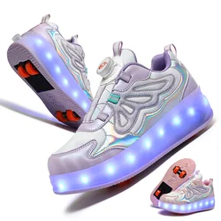Children's roller skates four-wheeled roller sports shoes multi-functional roller skates detachable running shoes
