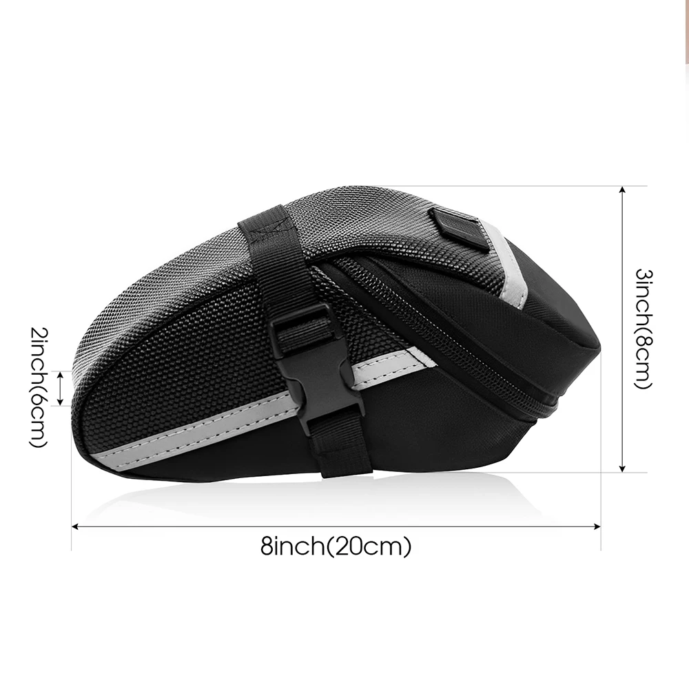 1 Pc Bicycle Saddle Bag Mountain Bike Tail Bag Bicycle Cushion Bag Folding Tail Bag Storage Bag Cycling Equipment Accessories