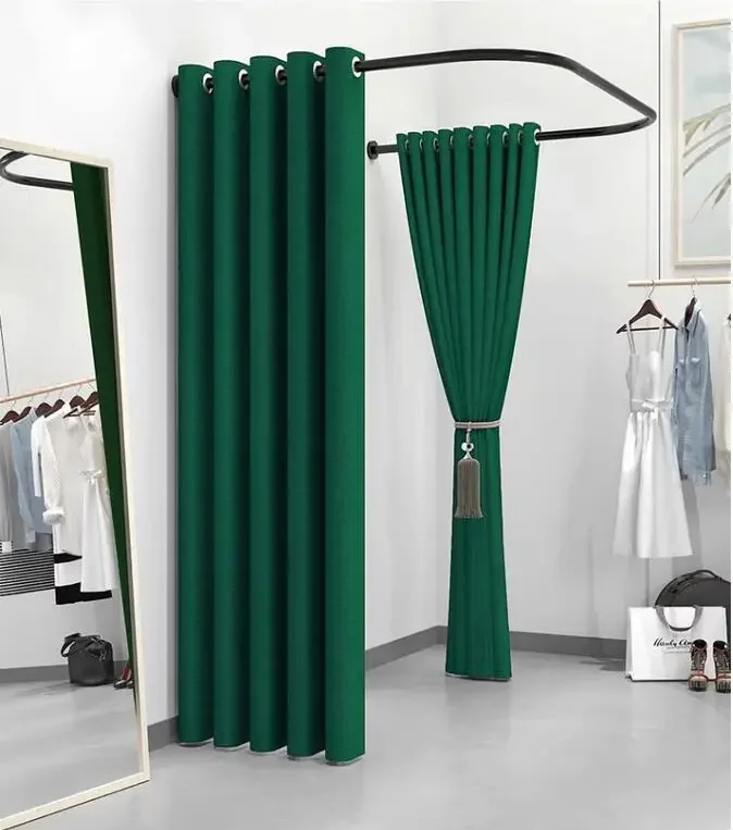 celebrity Instagram style changing room U-shaped partition door curtain clothing store