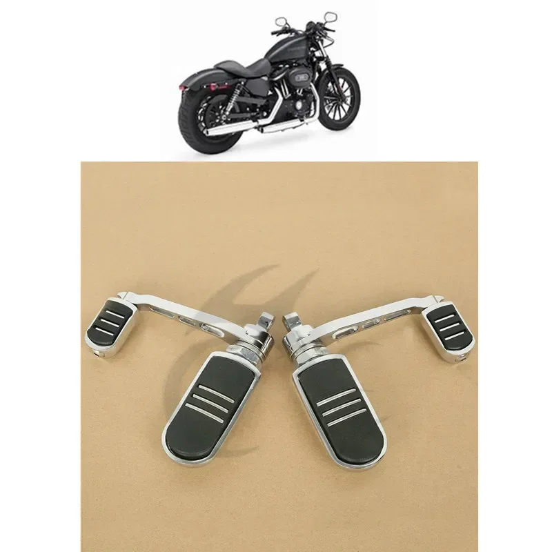 

Motorcycle Parts Foot Pegs Footrest With Heel Rest For Harley Sportster XL 883 1200 Iron Softail