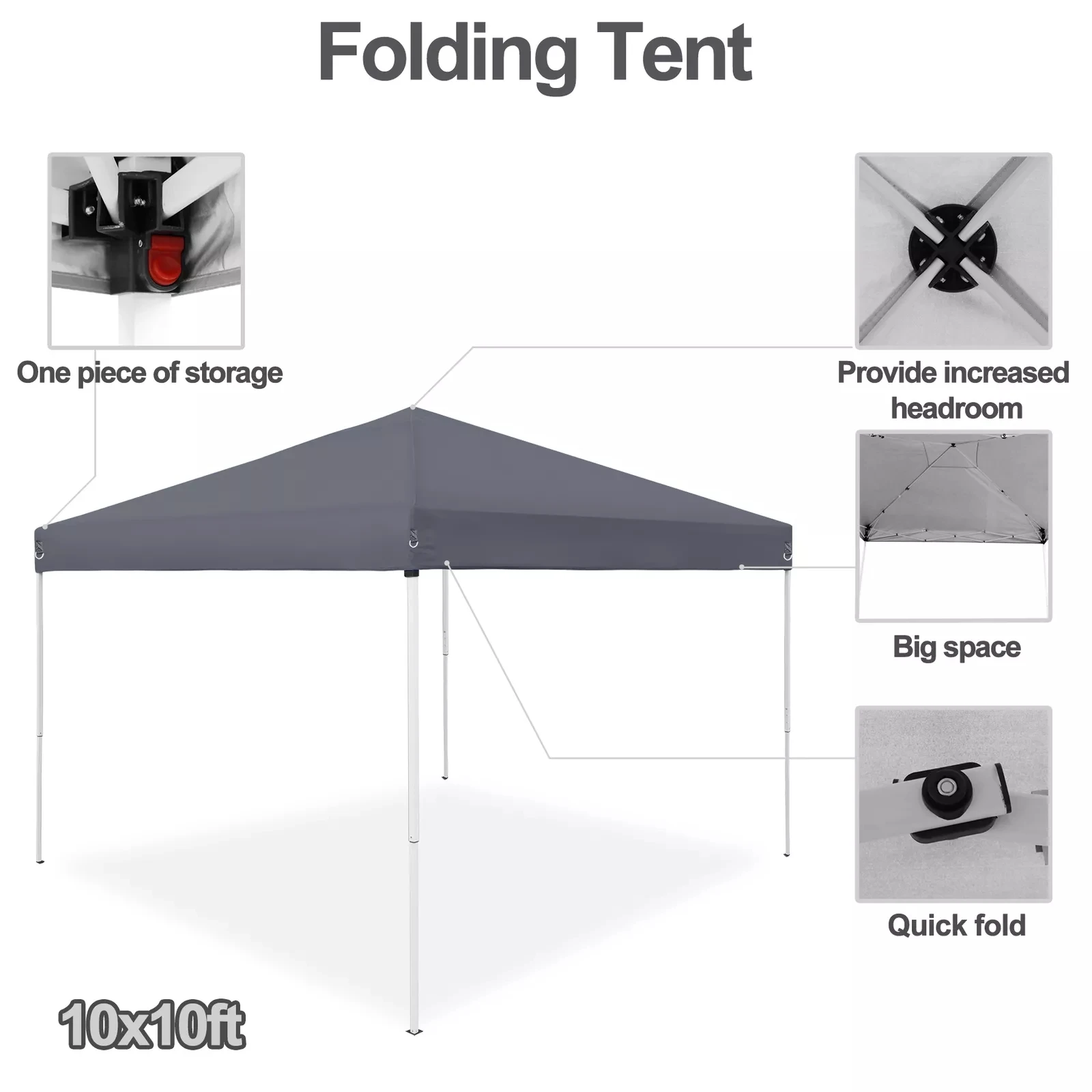 Imagem -06 - Tenda Pop up Canopy Ajustável Straight Leg Heights Cordas para Bolsas de Rodas Conjunto de Pátio ao ar Livre