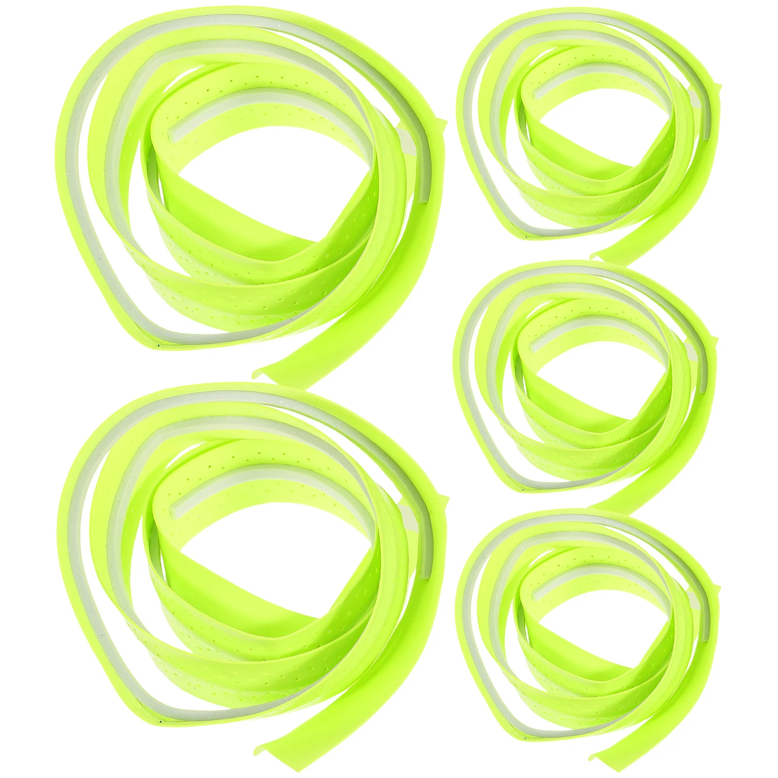 

5pcs Fluorescent Green Badminton Sweatband Grip Tape Absorbent Racket Cover Tennis Racquet Non Slip Elastic Overgrip Tapes