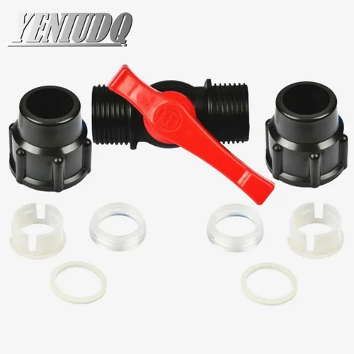 Imagen 2 del producto Grifo de riego de agua, tubo de agua de plástico de 20/25/32/40/50/63mm, conector de válvula rápida, accesorios de válvulas de bola de tubo de PE