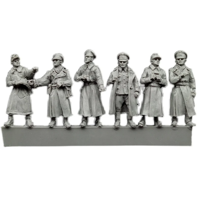 1/72 Scale Die-Cast Resin Figure Model   Officials-Great Coat 6-Person Unassembled Unpainted Free Shipping