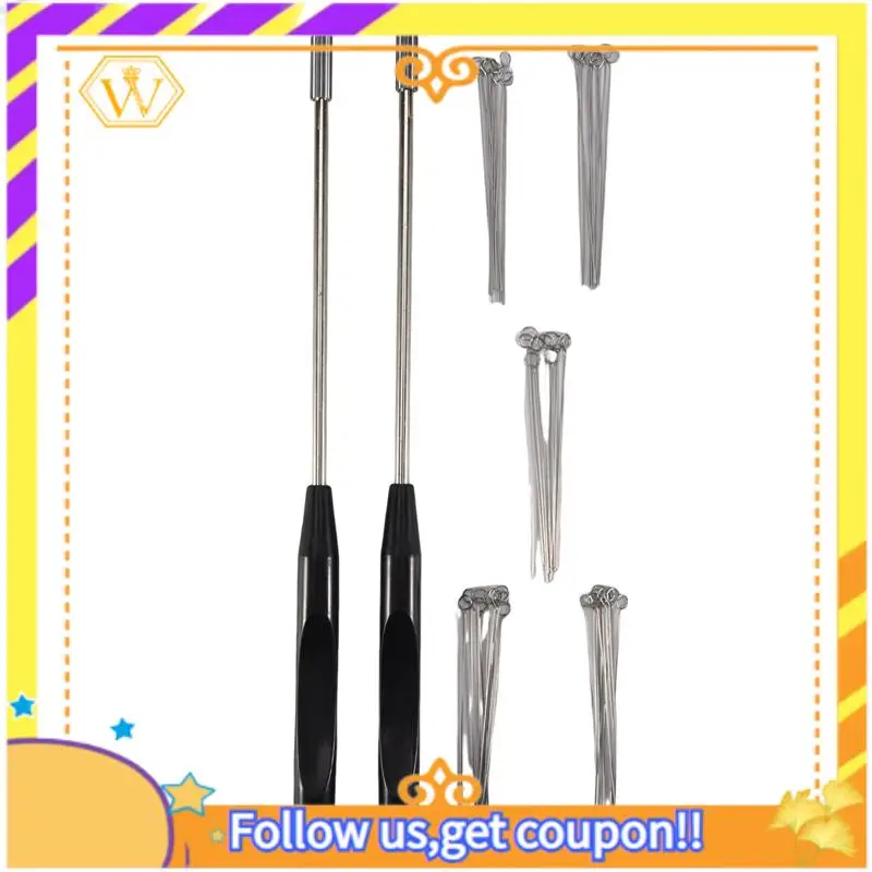 A01K-16PCS Reusable Inoculating Loop Holders With 400Pcs 10UL Nichrome Needle Tips Inoculation Loop For Lab