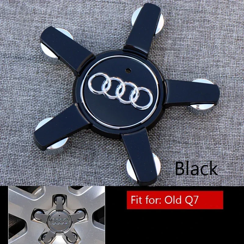 4Pcs/set 135mm 4L0601165D Car Wheel Center Hubcaps Emblem For Audi Hub Cap Cover Q7 Badge Decorative Auto Sticker Accessories