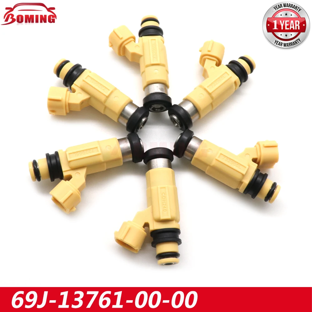 

4/6 шт. Новые топливные форсунки 69J-13761-00-00 для Yamaha F200-F225 для подвесных моторов 2002-2012 CDH240 69J-13761-00 69J137610000