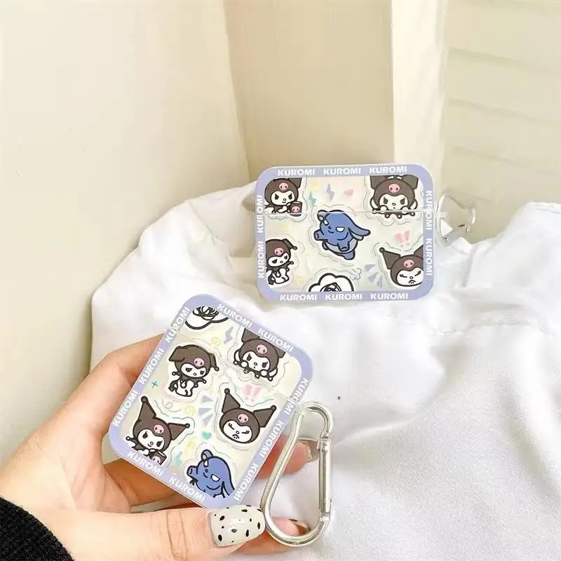 

Kawaii Sanrio Accessories Kuromi Cartoon Cute Airpods 1/2/3 Airpods Pro Sweet Earphone Case Anime Toys Girls Birthday Gift