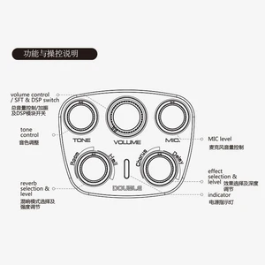 التقاط رنين الغيتار الصوتي مع بيزو وميكروفون ، جوقة داخلية ، تأثير تردد التأخير ، OS1 ، مزدوج S1 Pro V3 أعلى 8 بيك آب الغيتار مع تأثير - No7