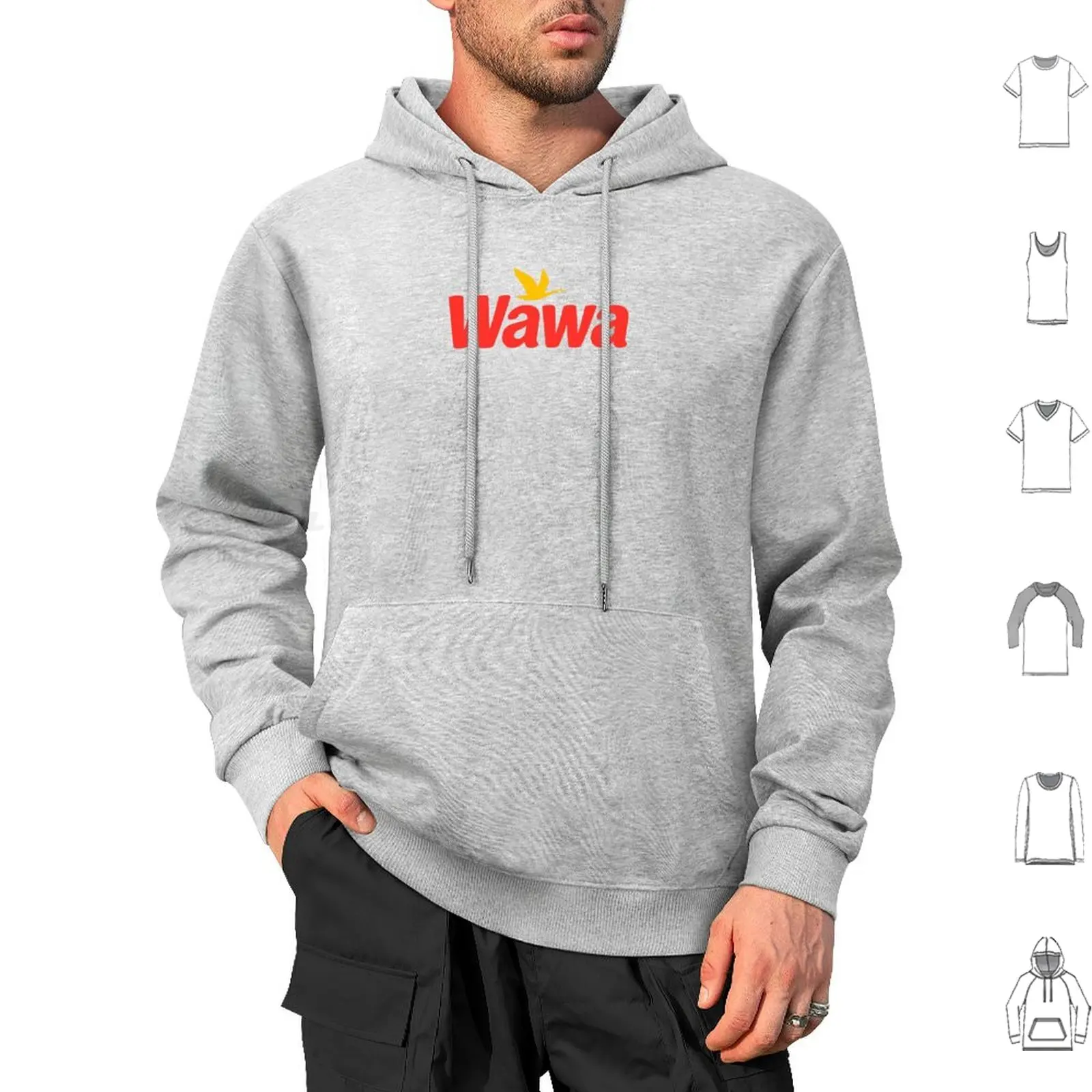 Wawa Hoodie cotton Long Sleeve Wawa Reading Terminal Market Hoagie Cheesesteak Pretzel Philadelphia Philly Philly Food Go