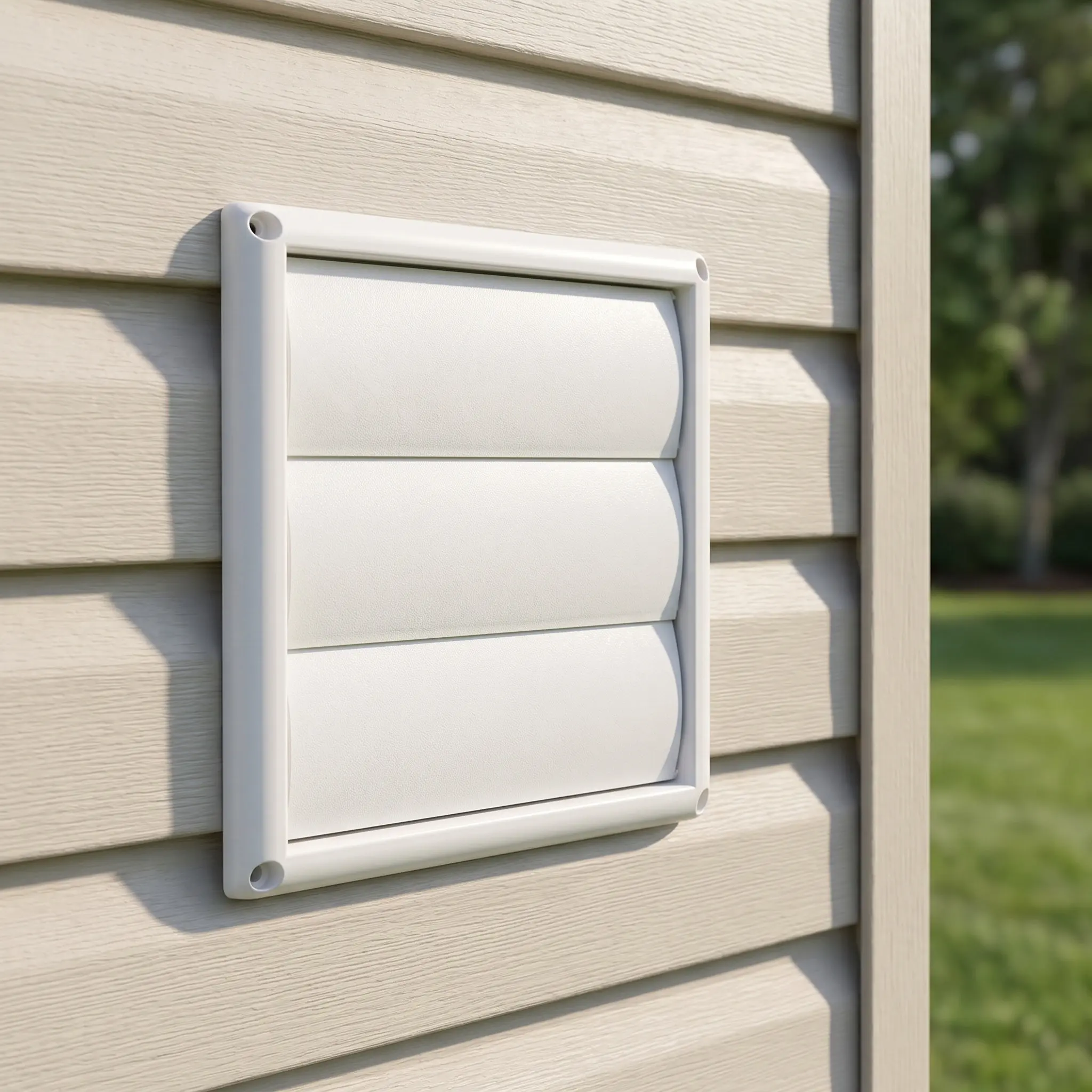 Plastic Metal Square Louvered Vent Cover Outdoor Bathroom Exhaust Dryer Grille Mesh Screen Weather Resistant