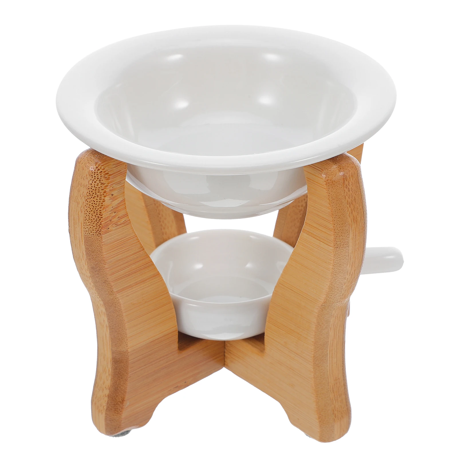 

Bamboo Aromatic Oil Burner Aromatherapy Lamp Stove Tealight Warmer Ceramic Wax Melt Diffuser Incense Holder Reusable Home