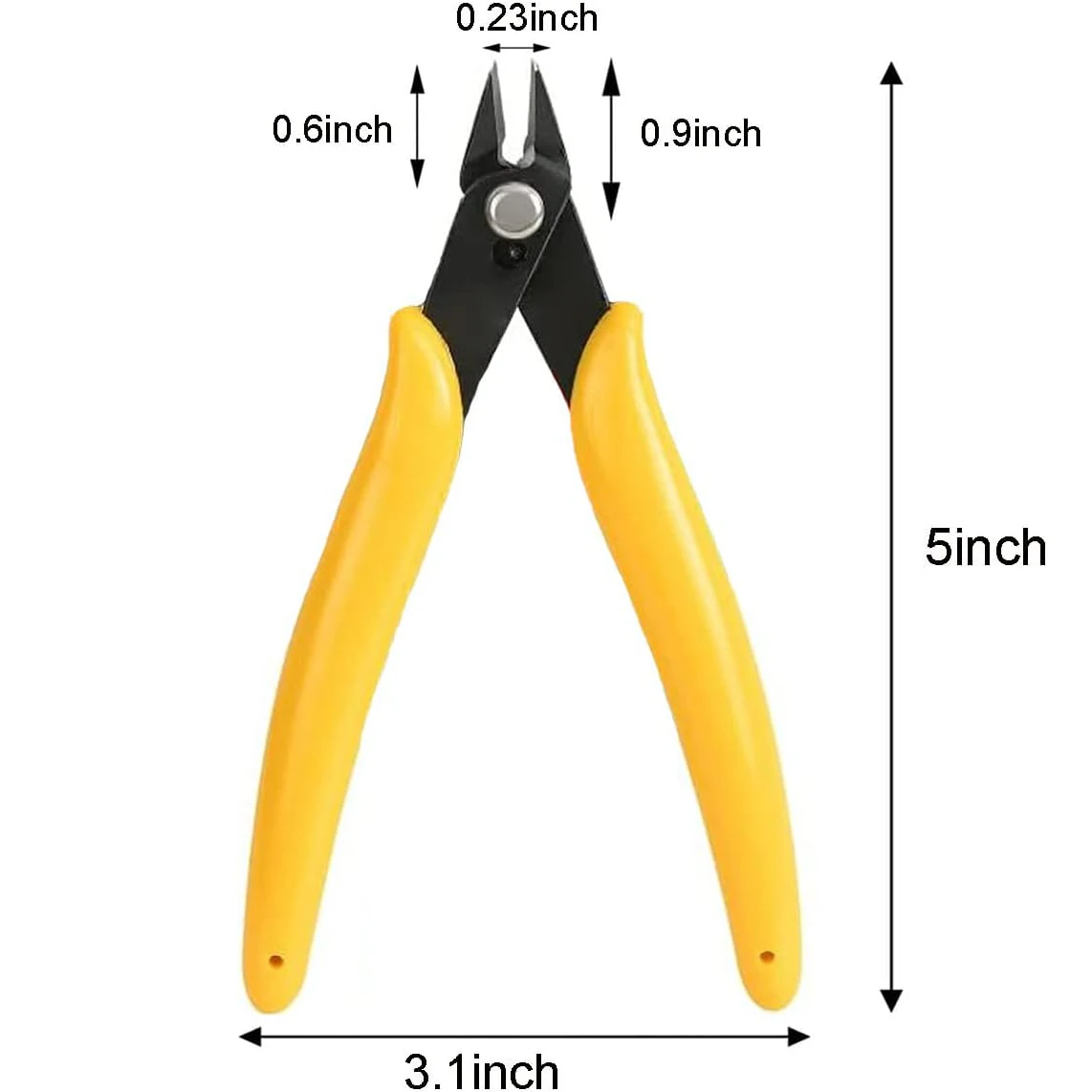 5 Inches Micro Flush Cutters, Wire Cutter with Internal Spring, Diagonal Cutters for Electronics, Heating Wire, Model Sprue,
