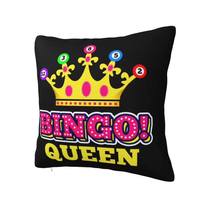 Custom Bingo Queen Pillow Case Nordic Cushion Cover Soft Pillowcase