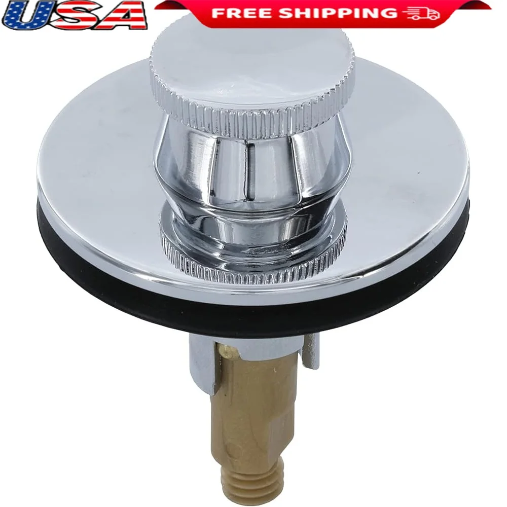 

Bathtub Drain Stopper Lift and Turn Chrome Replacement Easy Use Versatile Fit DIY Installation Durable Metal Plastic