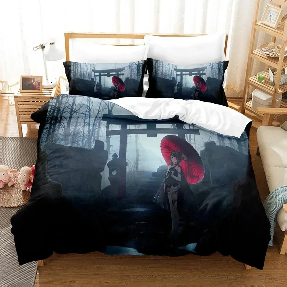 3D Print Hololive Ninomae Ina'nis Bedding Set Bedroom Soft Modern Bedspreads Comefortable Duvet Cover Quilt Cover And Pillowcase