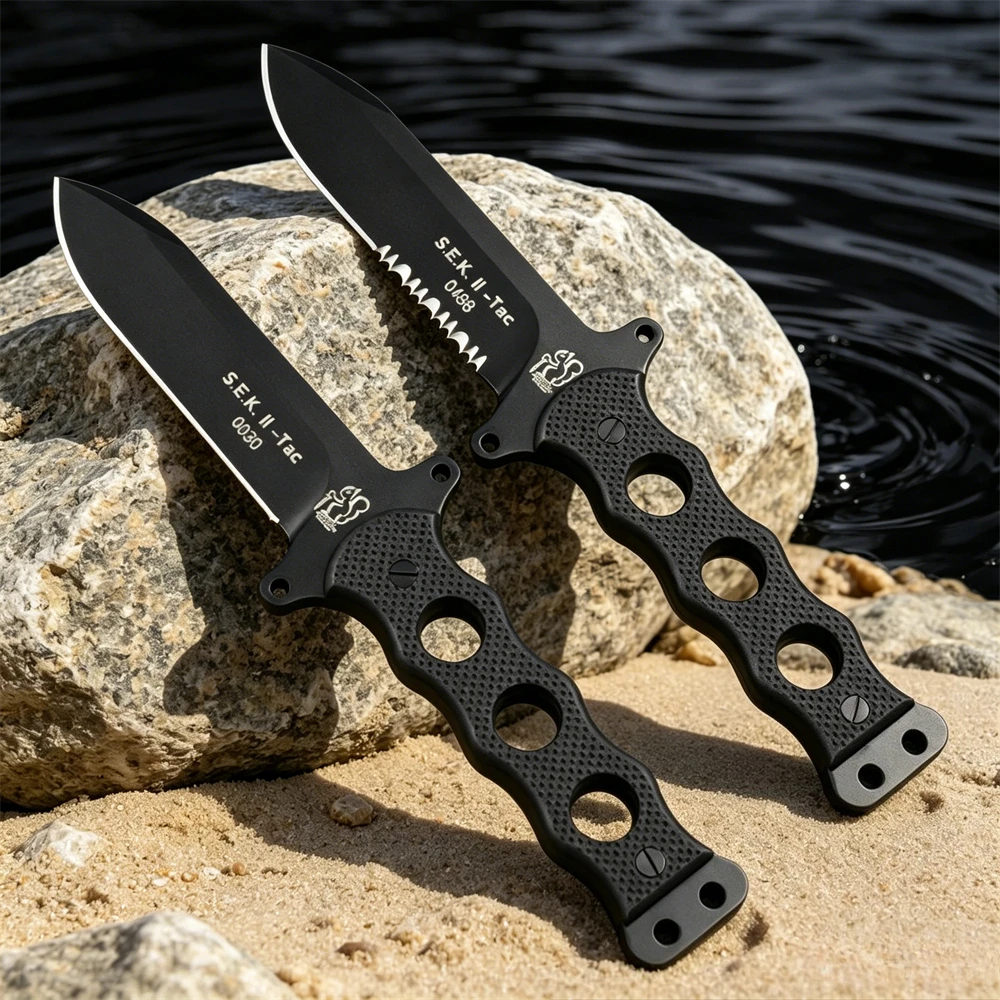 

Eickhorn Solingen S.E.K. II Everyday Carry Fixed Blade Knife, DC53 Steel, Textured Grip, Ideal EDC for Outdoor Adventures